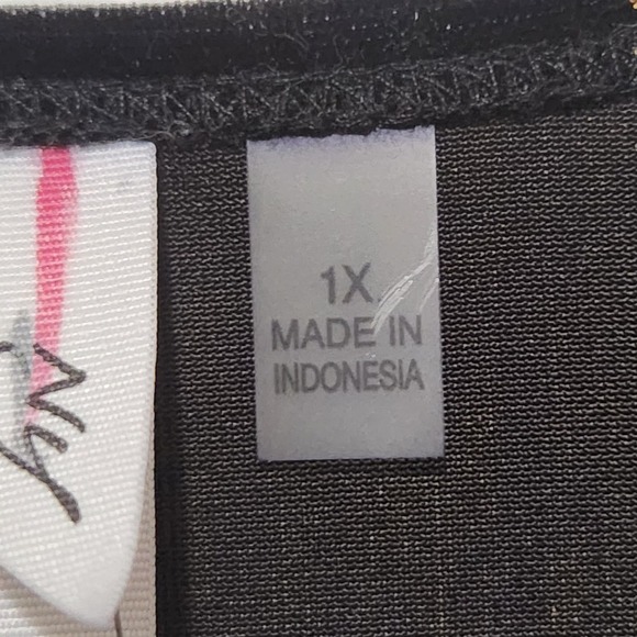 Women's 1X NY Collections Black Sequence Dress Faux 2 Piece Cardigan Party - Picture 6 of 6